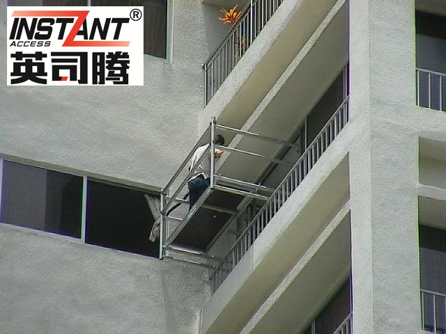 宜定升铝合金脚手架，能够明显提升施工效率，安全有保障